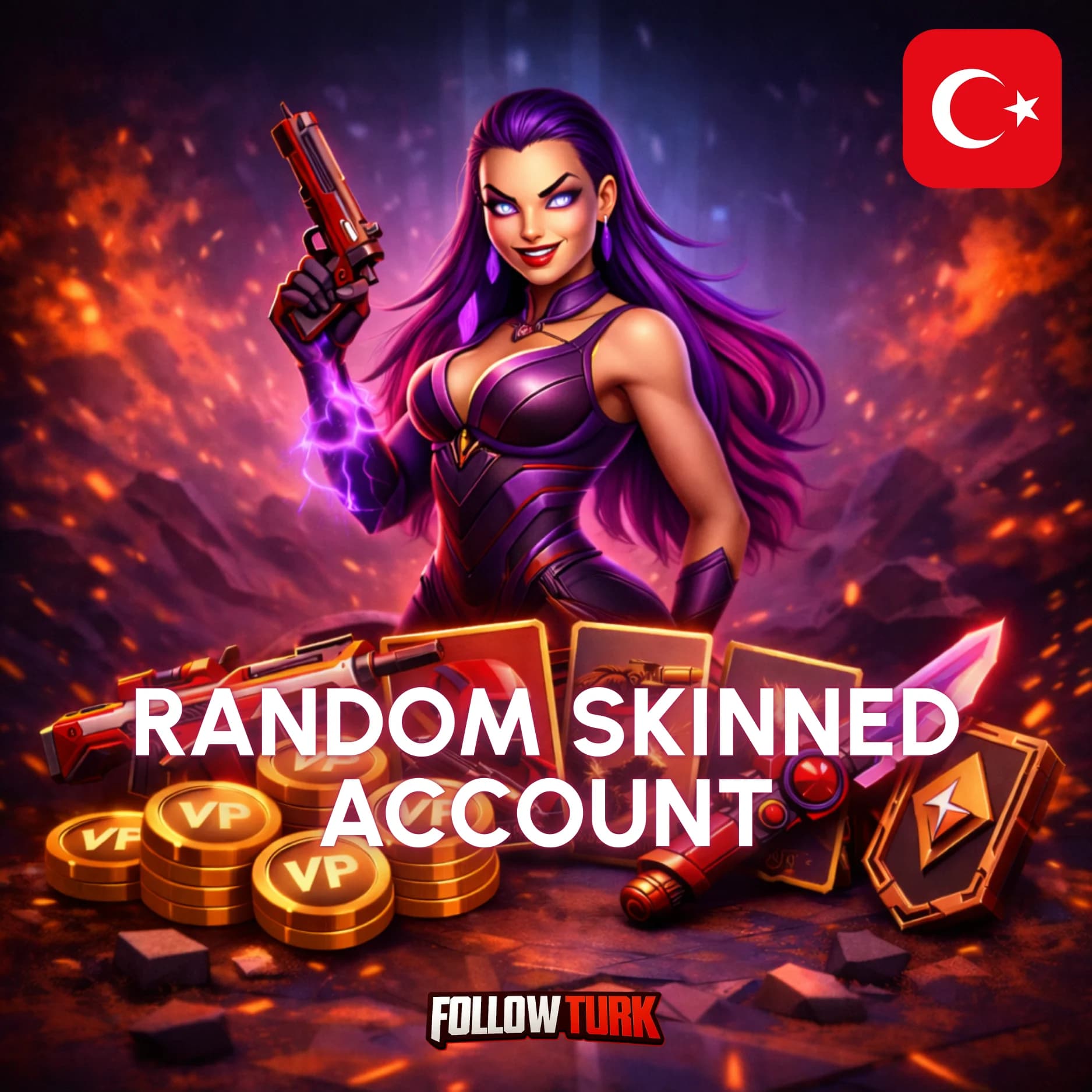 TR Turkey Random Skinned Valorant Account - Full Access