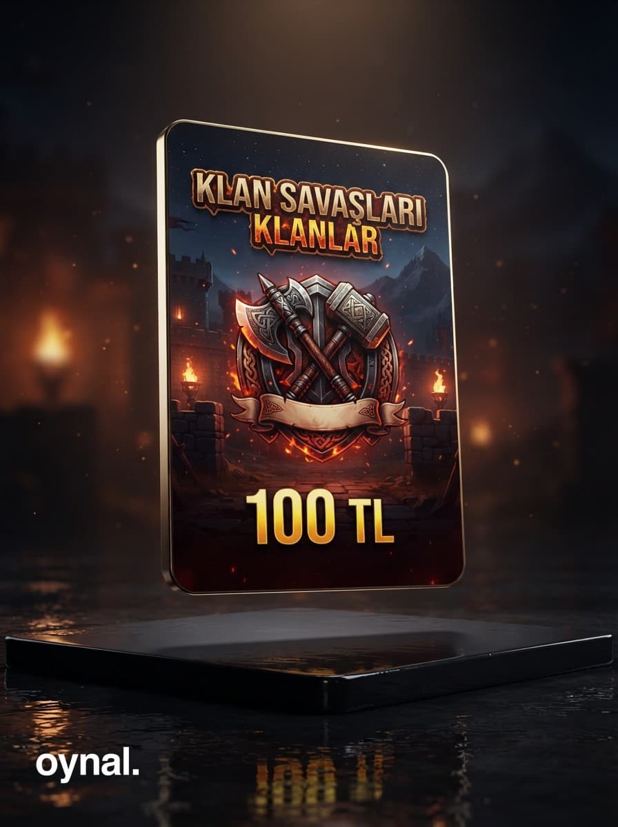 Klan Savaşları Google Play 100 TL Hediye Kartı