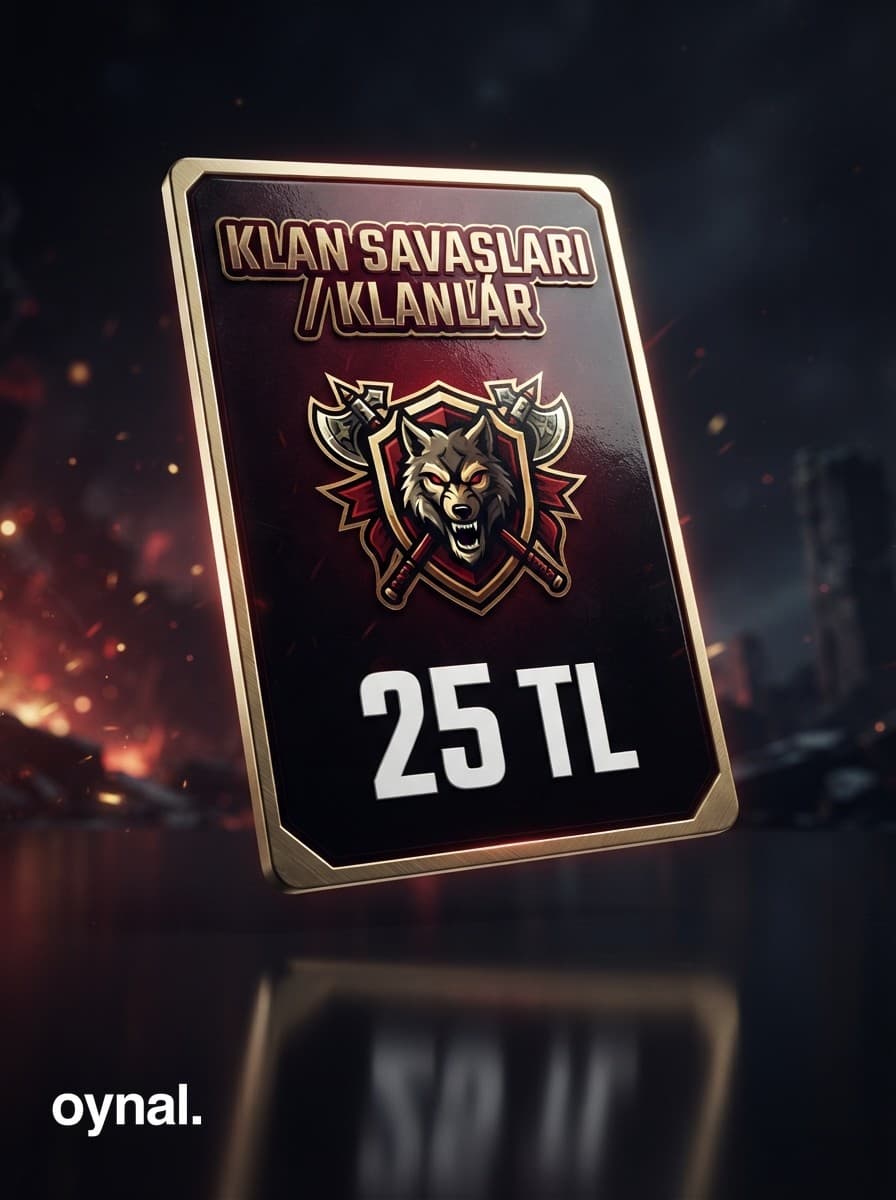 Klan Savaşları Google Play 25 TL Hediye Kartı